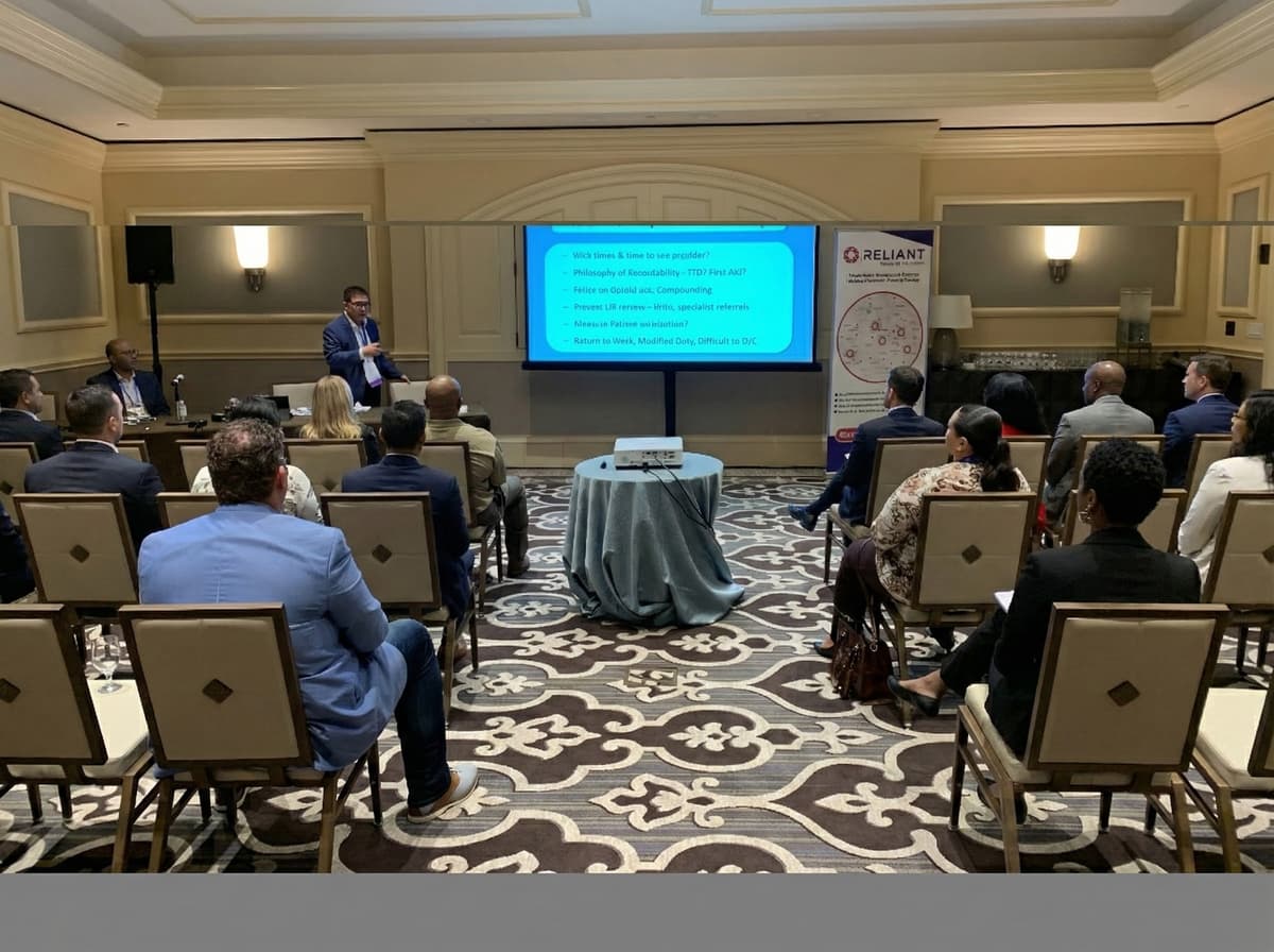 Dr. Max Lebow presenting at a medical conference